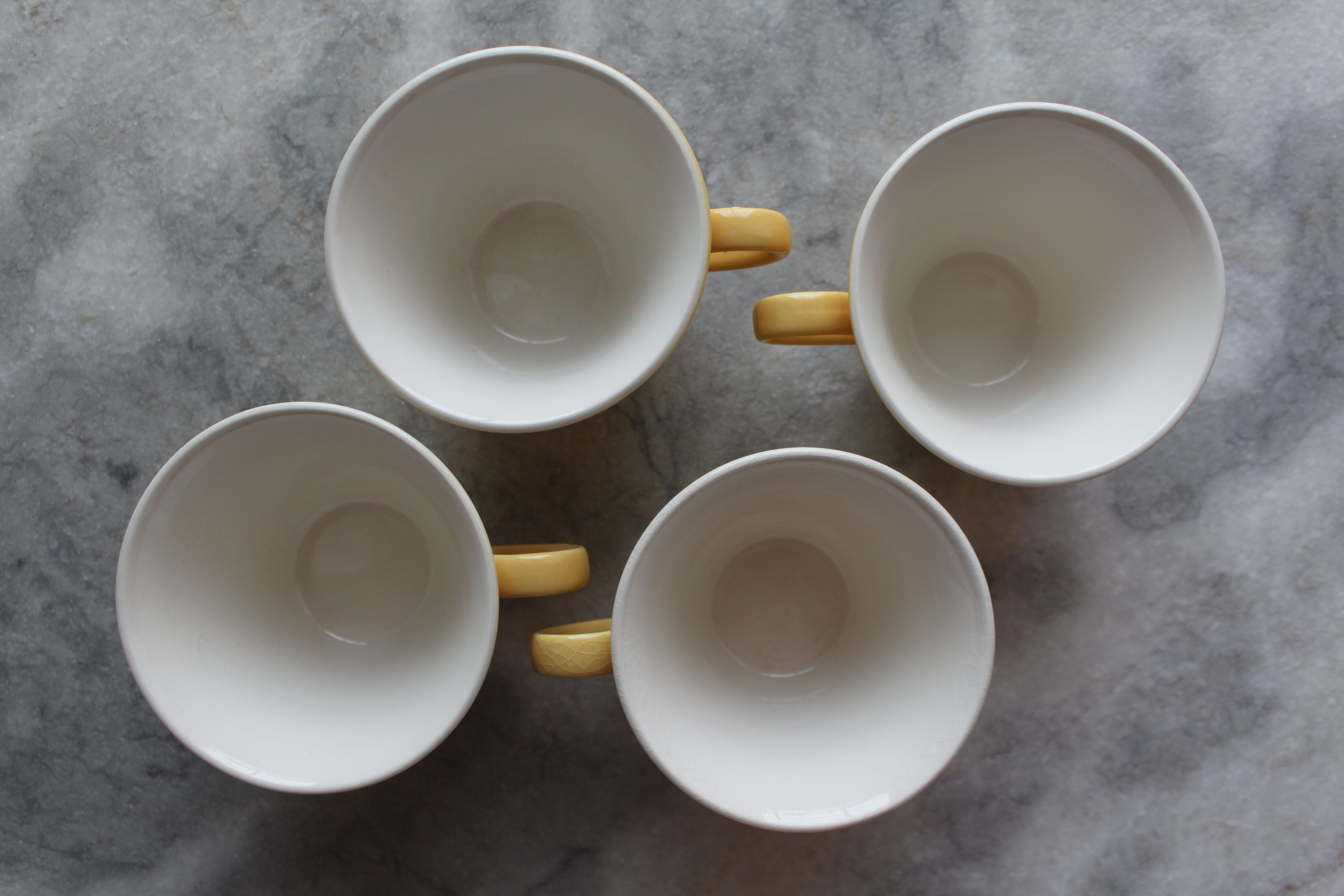 Mid-Century Modern Ceramic Coffee Cup/Tea Cup Set - The Occasional Scallop